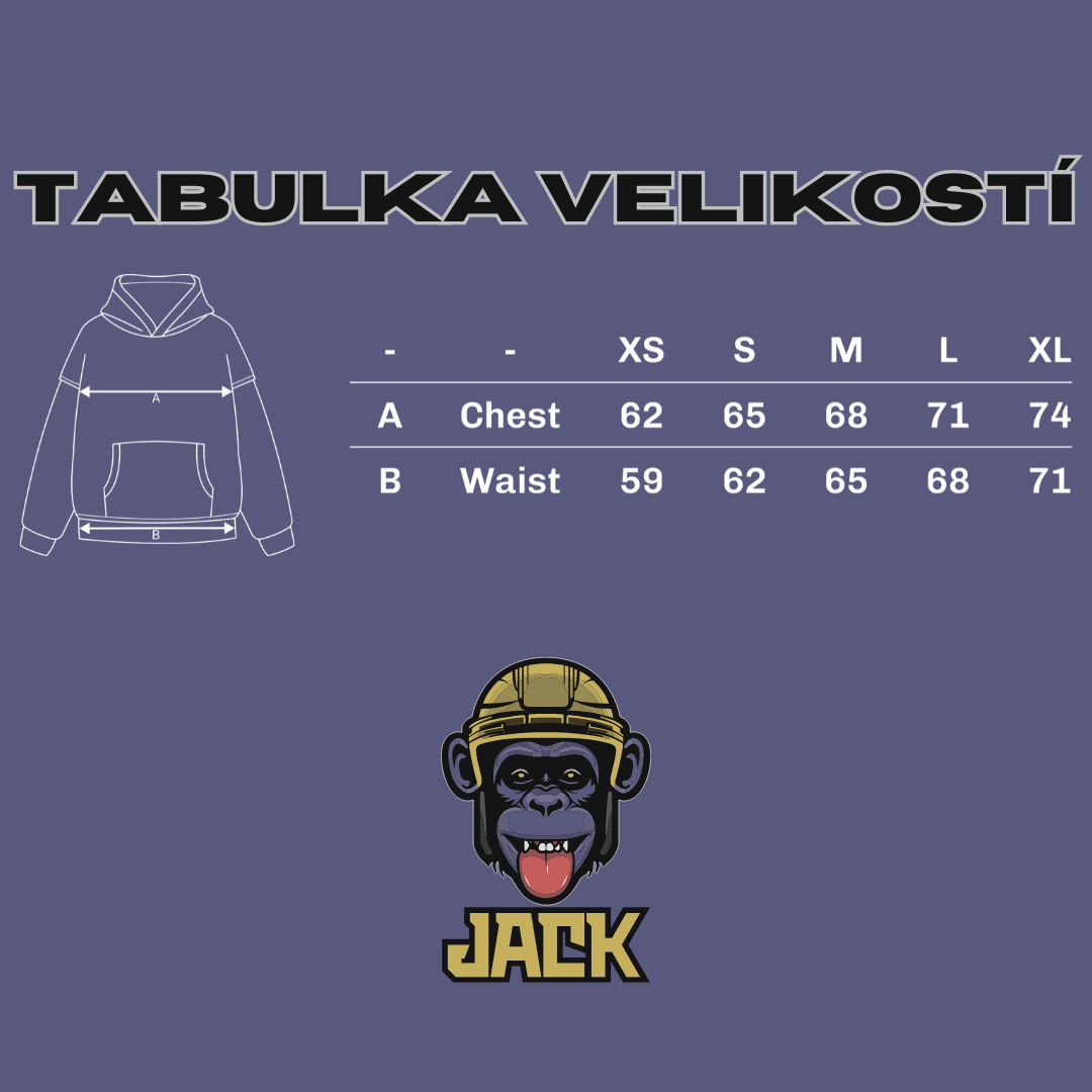 Tabulka velikostí - Mikina